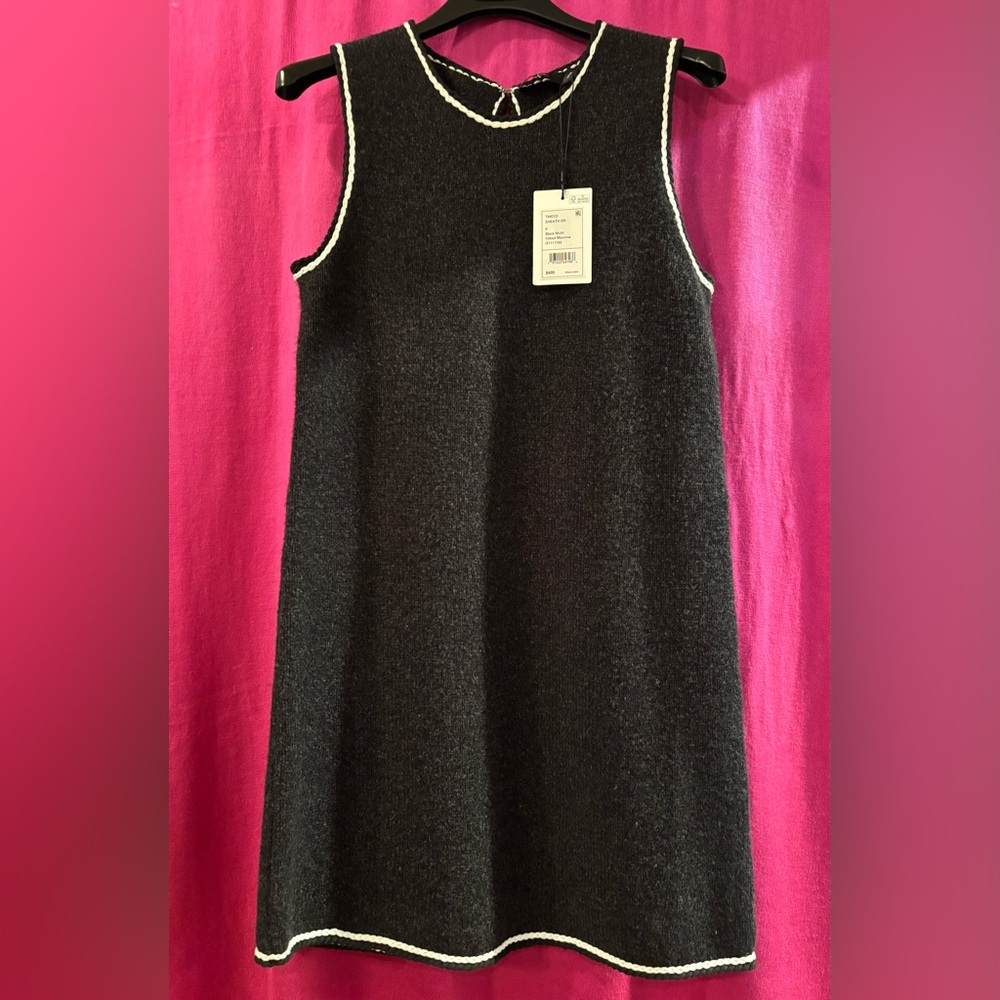 Theory Black Tweed Sheath Dress NWT $495 Size 0 - Picture 1 of 9